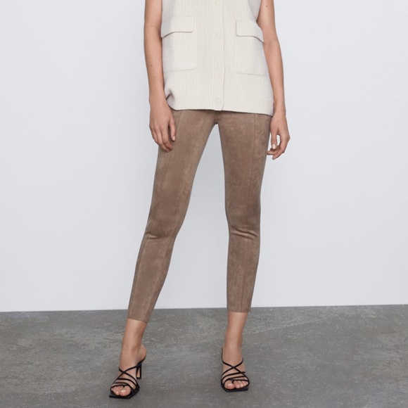 Zara Pants - FAUX SUEDE LEGGINGS